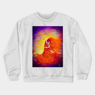 Spanish dancer in red dress Crewneck Sweatshirt